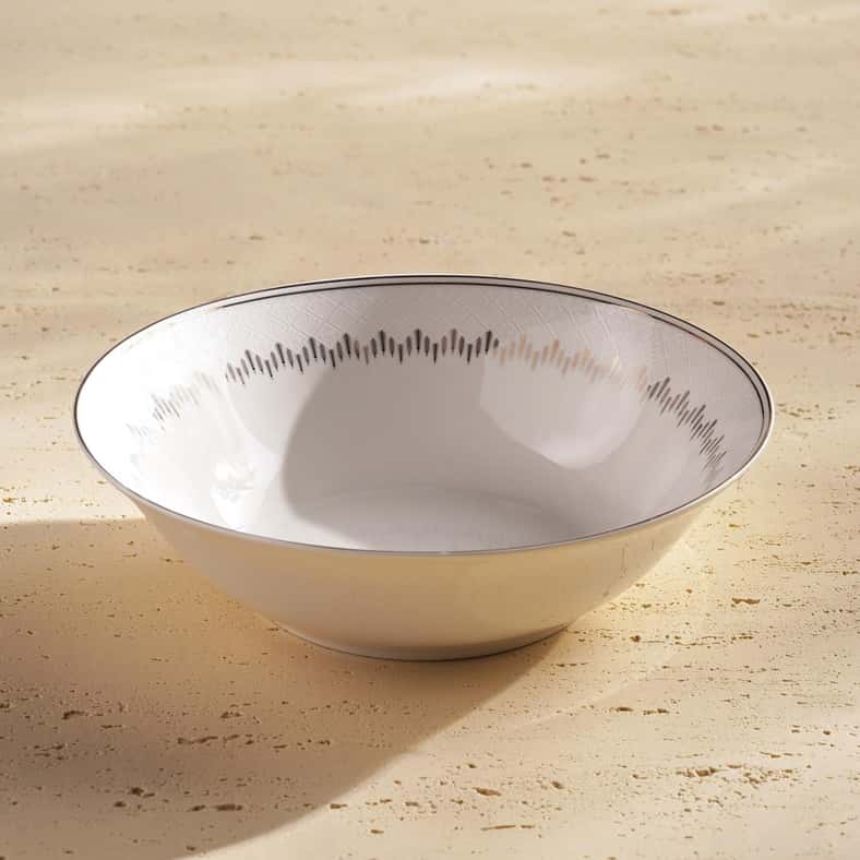 Pan Home Alina New Bone China Salad Bowl Dia22.8cm -White - Image 5