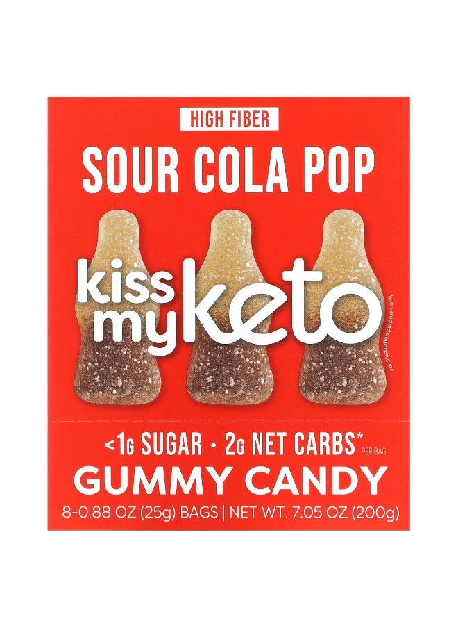 Kiss My Keto Kiss My Keto, Gummy Candy, Sour Cola Pop, 8 Bags, 0.88 oz (25 g) Each  - Image 1
