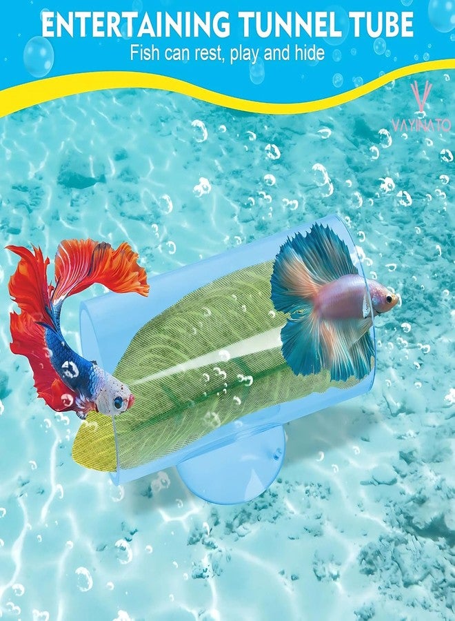 VAYINATO® Betta Fish Acrylic Tunnel Tube, Transparent Betta Fish Toys Hideout Tube with Suction Cups | Hollow Viewing Tubes | Smooth Edges (7.8 * 4 * 4 cm) by Petzlifeworld - Image 4