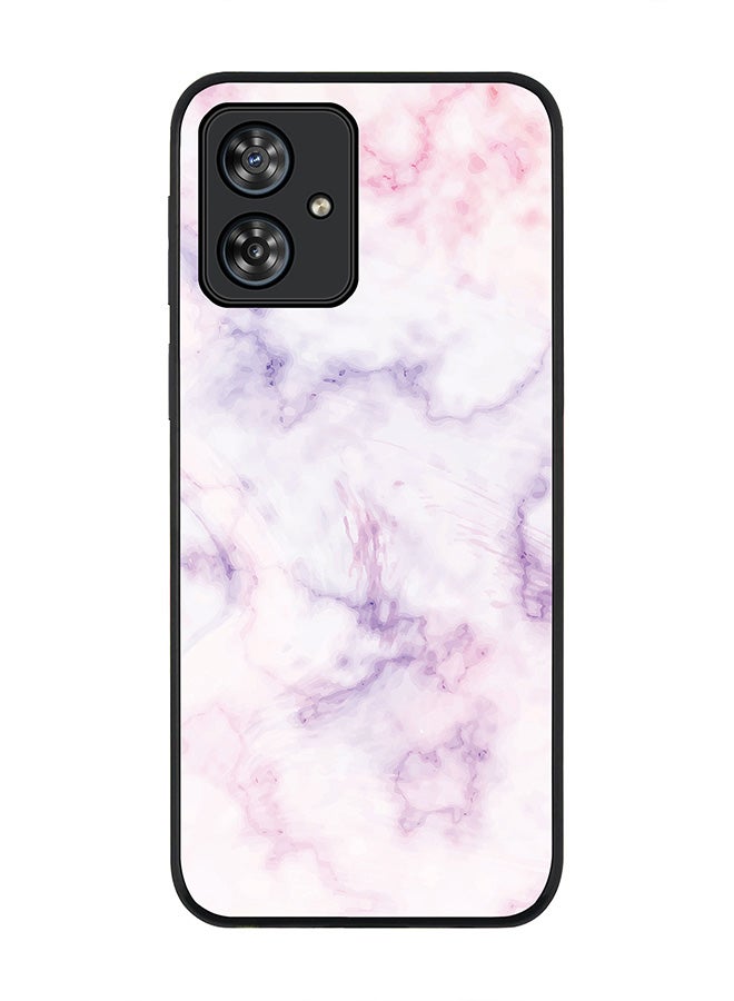 Stylizedd Rugged Black edge case for Motorola Moto G54 / Motorola Moto G54 Power / Motorola Moto G64 5G, Slim fit Soft Cover - Marble Print Cotton Candy - Image 1