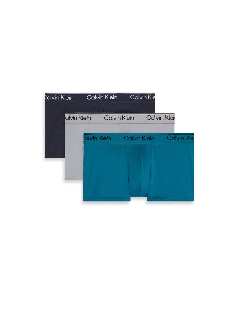 كالفن كلاين طقم 3 سراويل داخلية بخصر منخفض - مايكروفايبر ستريتش - Image 2