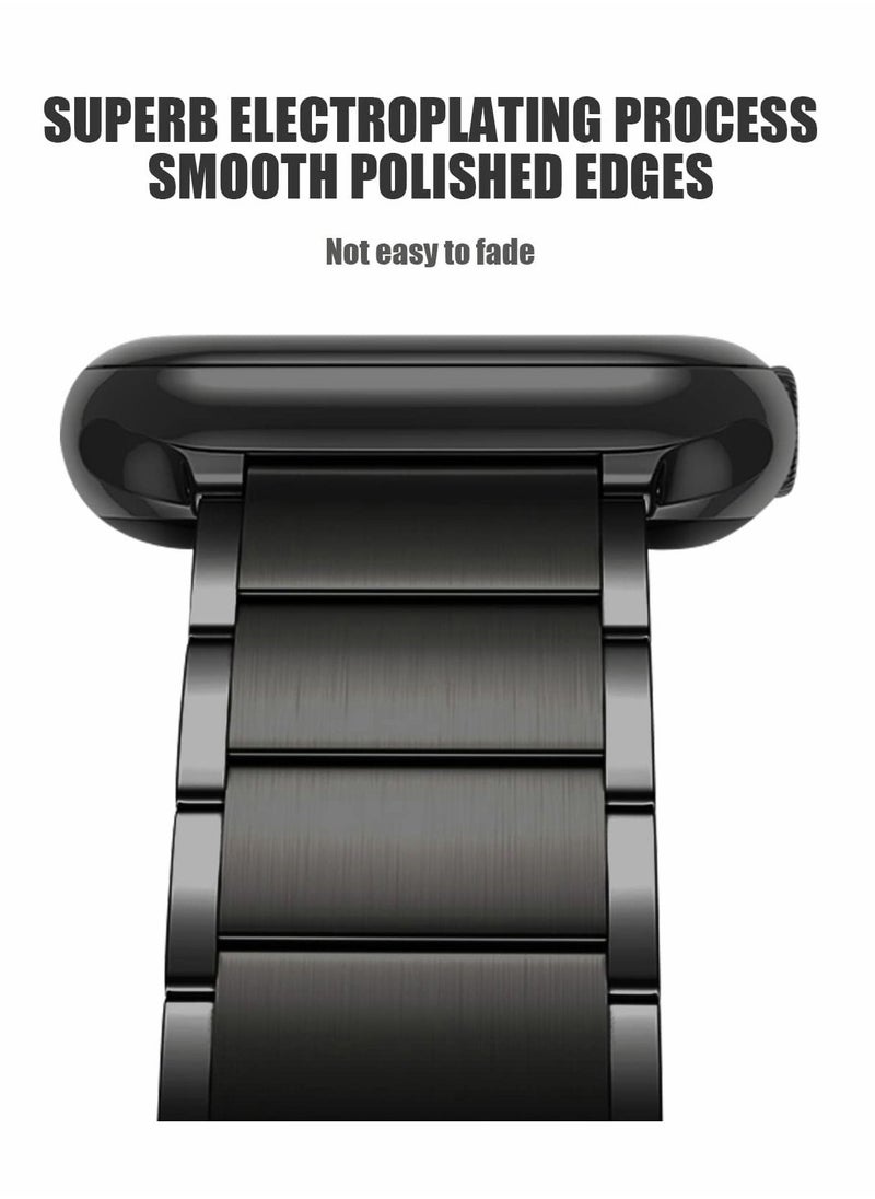 Excefore - Metal Straps Compatible with Apple Watch 45mm/44mm, Magnetic Metal iWatch Replacement Bands - Image 1