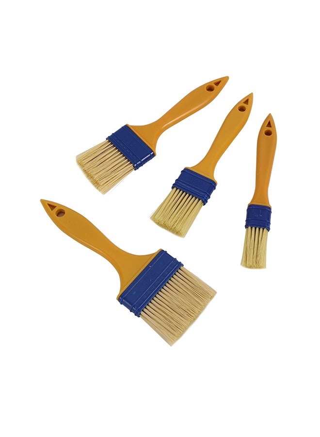 LAWAZIM Paint Brush Set - 4 Piece - Multi-Purpose Assorted Size Flat Brushes with Synthetic Bristles and Hanging Hole - for Acrylic Painting, Applying Gesso, Varnish, Oil Paint, Watercolor - Image 3