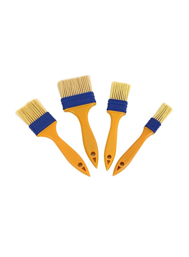 LAWAZIM Paint Brush Set - 4 Piece - Multi-Purpose Assorted Size Flat Brushes with Synthetic Bristles and Hanging Hole - for Acrylic Painting, Applying Gesso, Varnish, Oil Paint, Watercolor - Image 5