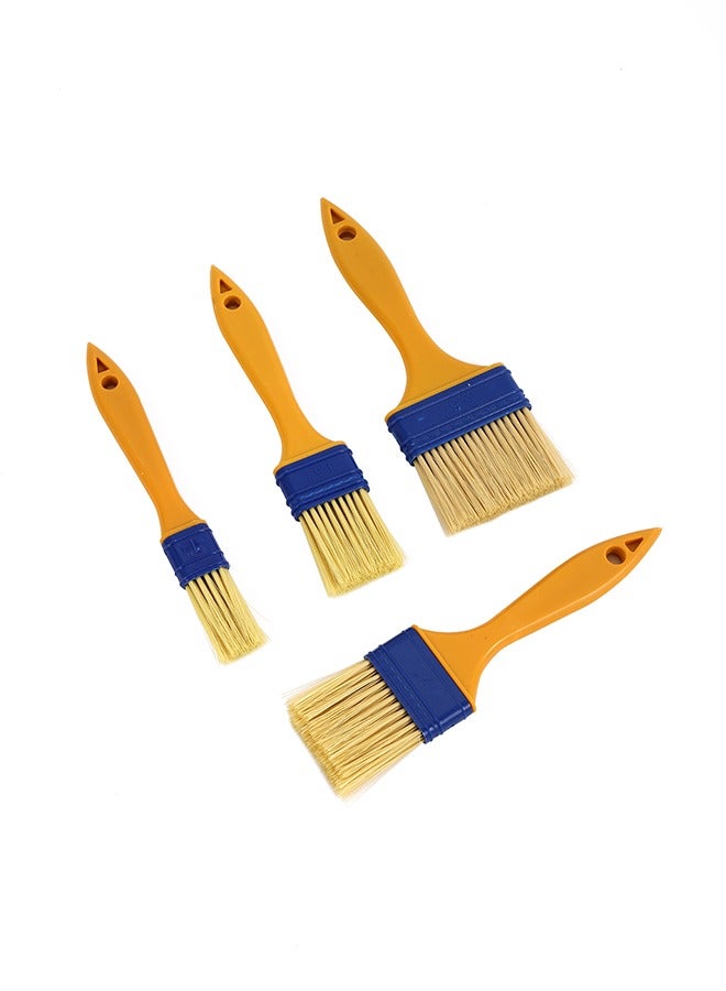 LAWAZIM Paint Brush Set - 4 Piece - Multi-Purpose Assorted Size Flat Brushes with Synthetic Bristles and Hanging Hole - for Acrylic Painting, Applying Gesso, Varnish, Oil Paint, Watercolor - Image 2