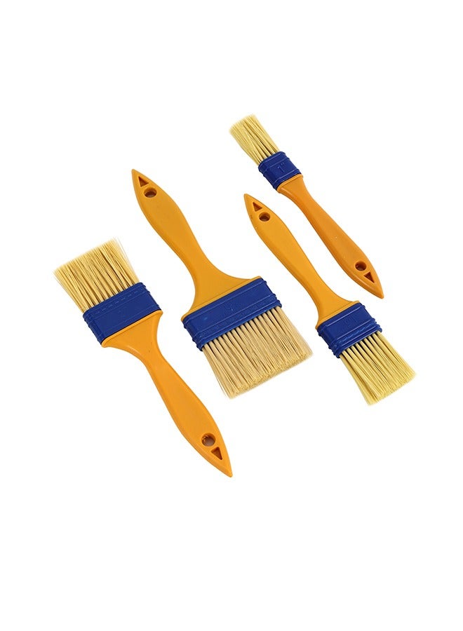 LAWAZIM Paint Brush Set - 4 Piece - Multi-Purpose Assorted Size Flat Brushes with Synthetic Bristles and Hanging Hole - for Acrylic Painting, Applying Gesso, Varnish, Oil Paint, Watercolor - Image 4