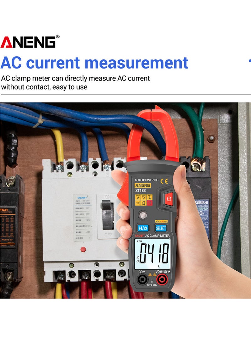 ANENG ST183 6000 Counts Digital AC Current Clamp Meter 600A Automatic Range Multimeter with Backlight Voltage Meter Clamp Gauge NCV Test Clamp Ammeter Universal Meter Tester Measuring Capacitance - Image 3