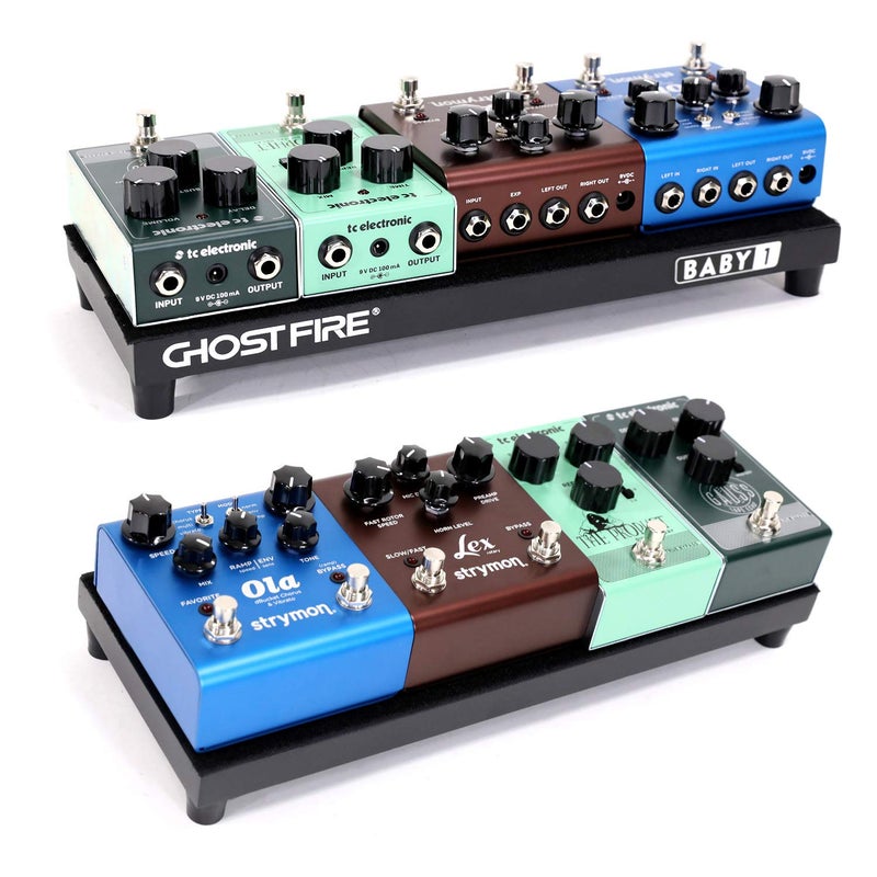 GHOSTFIRE Ghost Fire Guitar Pedal Board Aluminum Alloy 1.08lb Effect Pedalboard 13.7''x5.5''x1.9" with Carry Bag,V series (V-BABY 1) - Image 4