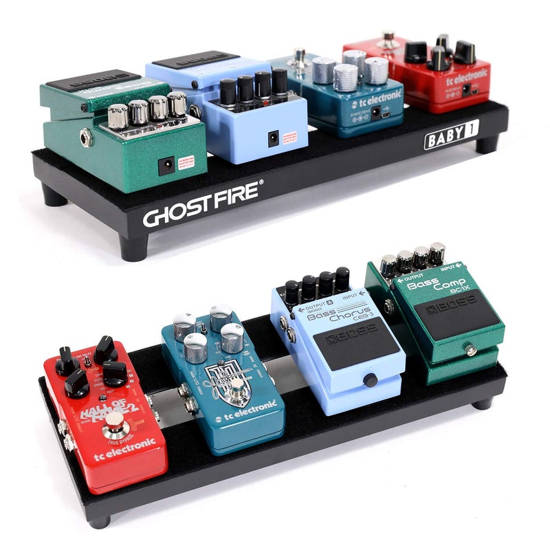 GHOSTFIRE Ghost Fire Guitar Pedal Board Aluminum Alloy 1.08lb Effect Pedalboard 13.7''x5.5''x1.9" with Carry Bag,V series (V-BABY 1) - Image 5