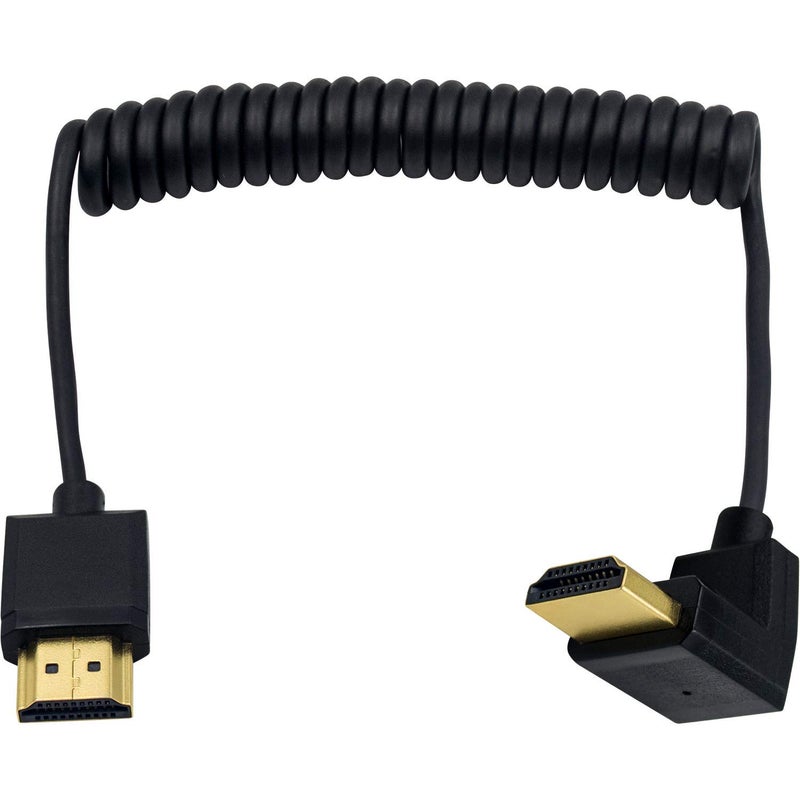 دوتك كابل HDMI قصير 4K من ، كابل HDMI فائق النحافة بزاوية علوية من ذكر إلى ذكر ملفوف لشاشات 3D و4K فائقة الوضوح، محول تمديد كابل HDMI 2.0 (1.2 متر/4 أقدام) - Image 1
