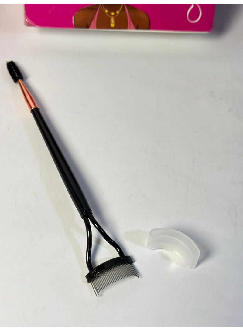 مشط معدني احترافي لفصل الرموش، أداة تجميل للعناية بالرموش، أسود (قطعة واحدة)، قد يختلف اللون - Image 4
