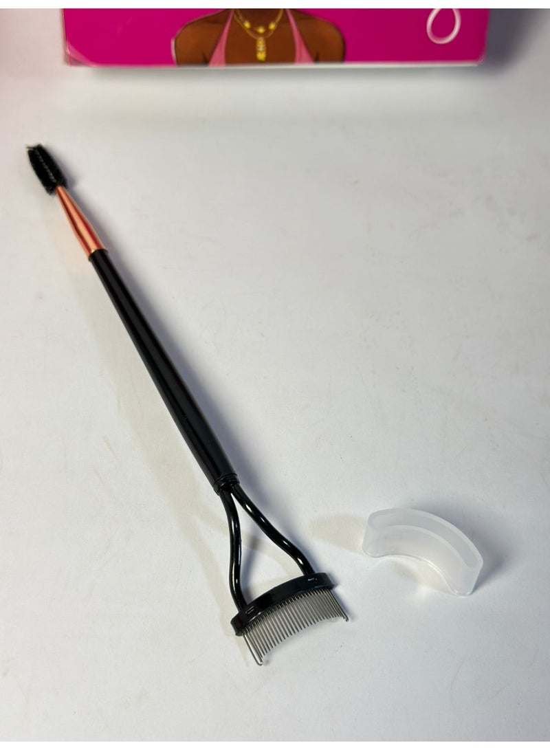 مشط معدني احترافي لفصل الرموش، أداة تجميل للعناية بالرموش، أسود (قطعة واحدة)، قد يختلف اللون - Image 3