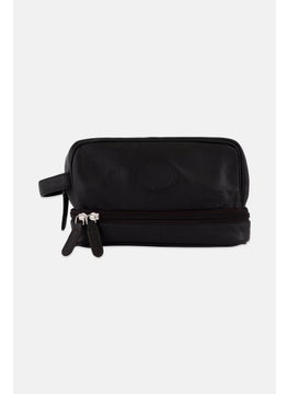 Algspar Men Brand Logo Toiletry Bag 22 L x 13 H x 9 W cm, Dark Brown  - Image 2