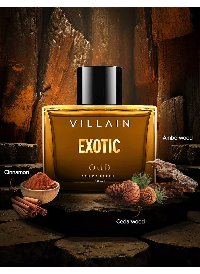 VILLAIN - Exotic Oud Luxury Premium Long Lasting  EDP for Men - 50 ml - Image 1