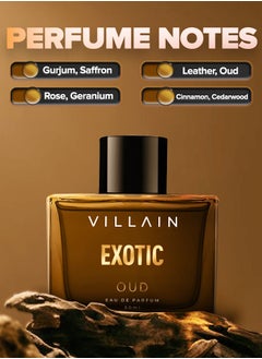VILLAIN Exotic Oud Luxury Premium Long Lasting  EDP for Men - 50 ml  - Image 5
