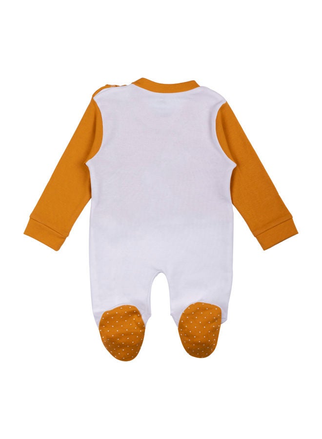 Babies Basic 100% Cotton Printed Long Sleeves Sleepsuit With Feet Covering For Babies - Image 2