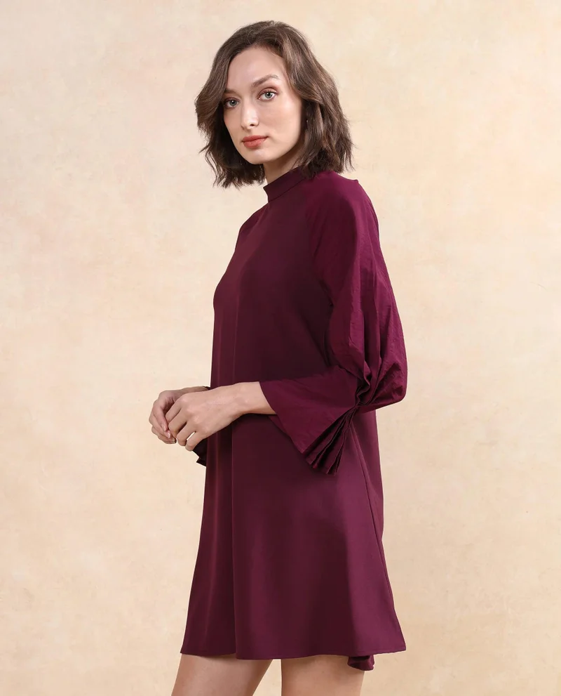 Rareism Women's High Neck Short Dress