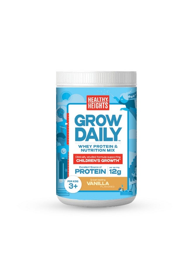 Healthy Heights مزيج مشروب البروتين للأطفال من Healthy Heights Grow Daily (فانيليا) - مشروب غني بالبروتين للأطفال من سن 3 سنوات فما فوق - Image 1