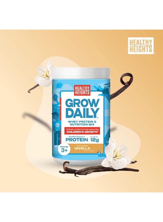 Healthy Heights مزيج مشروب البروتين للأطفال من Healthy Heights Grow Daily (فانيليا) - مشروب غني بالبروتين للأطفال من سن 3 سنوات فما فوق - Image 2
