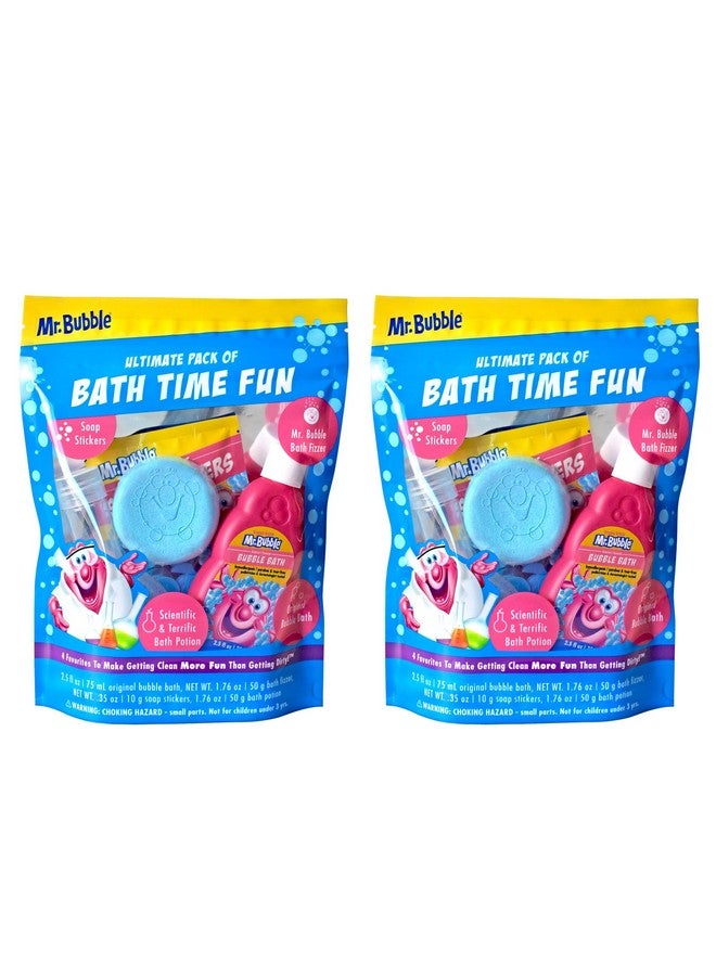 Mr. Bubble Ultimate Pack of Bath Time Fun 4 Favorites, Bath Potion, Bath Bomb, Soap Stickers, Bubble Bath (Pack of 2) - Image 1