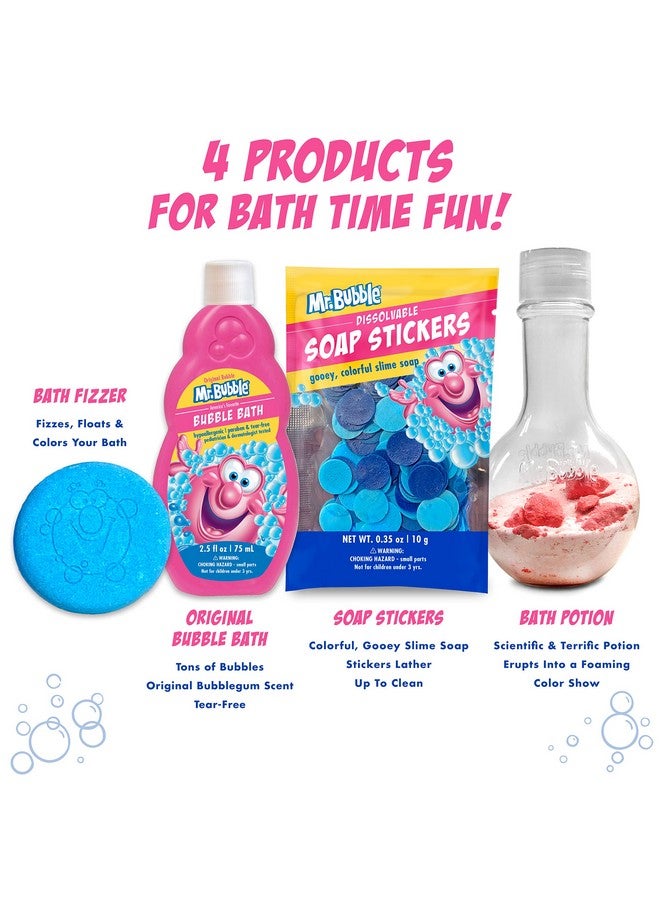 Mr. Bubble Ultimate Pack of Bath Time Fun 4 Favorites, Bath Potion, Bath Bomb, Soap Stickers, Bubble Bath (Pack of 2) - Image 4