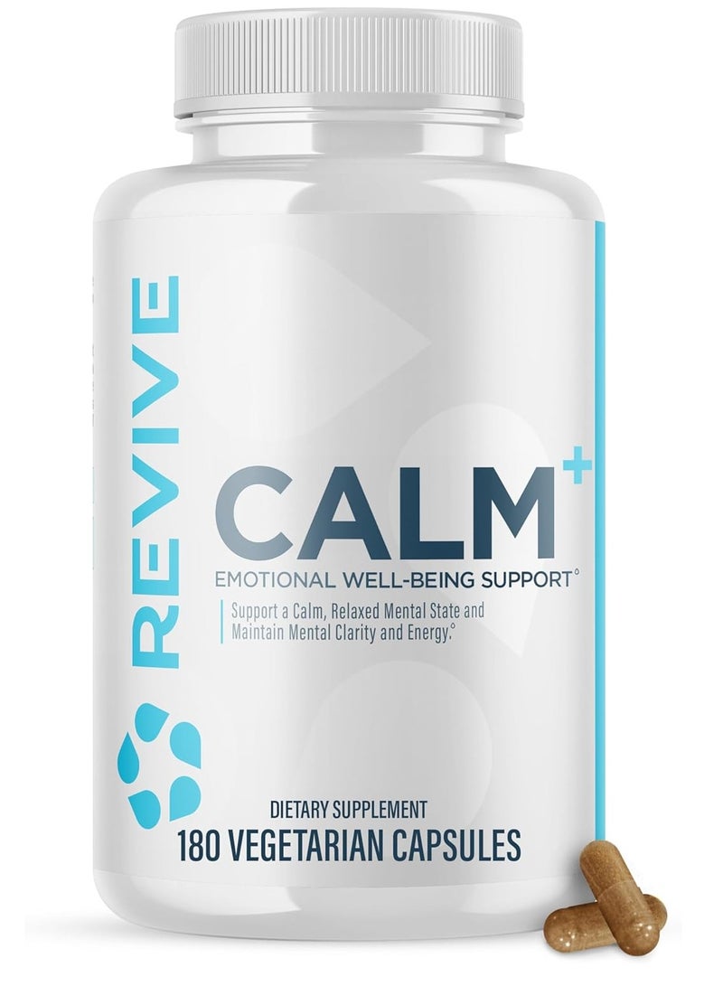 revive Calm, Emotional Well-Being Support Supplement 180 Capsules 30 Servings - Image 1