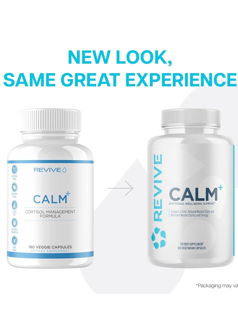 revive Calm, Emotional Well-Being Support Supplement 180 Capsules 30 Servings - Image 2