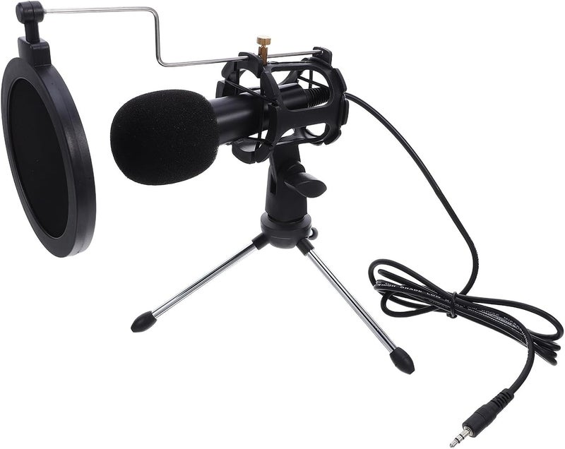 jojofuny 5mm Condenser Microphone for PC Gaming Podcast Streaming Studio Quality Microphone for Desktop and Laptop for Online Video Recording - Image 1