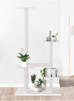 WinHolder Plant Stand Indoor, 4Tier Metal Flower Shelf Tiered Plant Stands for Outdoor, Flower Display Rack Holder Corner Flower Holders, Planter Organizer for Patio Garden Living Room Balcony(White)  - Image 4
