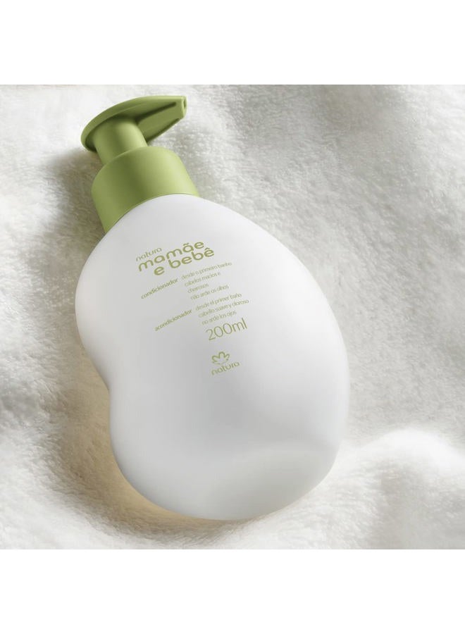 Natura Mamãe e Bebê Baby Conditioner - Untangle & Soften Baby Hair - 100% Vegan - Self-Preserving Formula - 97% Natural Origin - All Skin Types - Cruelty Free - Baby Essentials - 6.7 fl oz (200ml) - Image 4