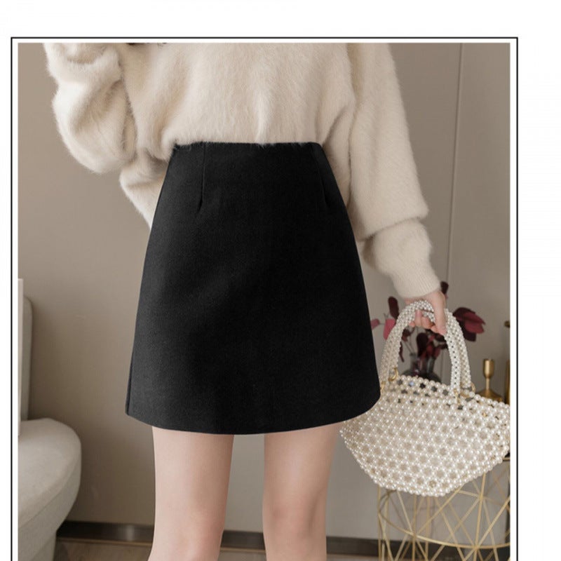 Skirt Women'S High Waist Short Skirt New Fashion Skirt A-Line Skirt One-Step Skirt Hip-Covering Skirt - Image 5