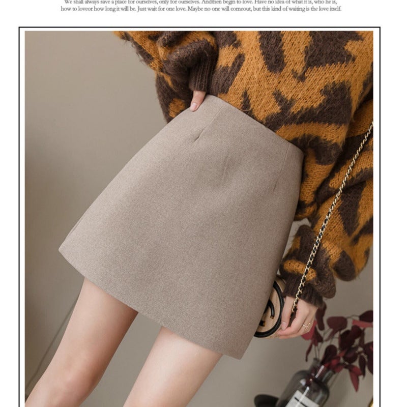 Skirt Women'S High Waist Short Skirt New Fashion Skirt A-Line Skirt One-Step Skirt Hip-Covering Skirt - Image 1