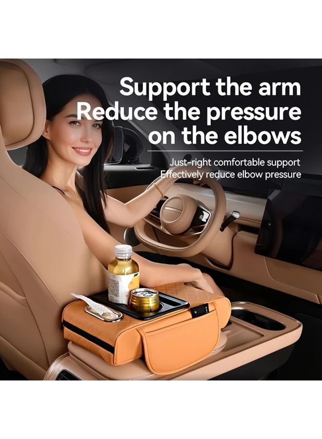 Orange 4-in1 Tesla Model 3 Y Center Console Heightening Pad - Image 5
