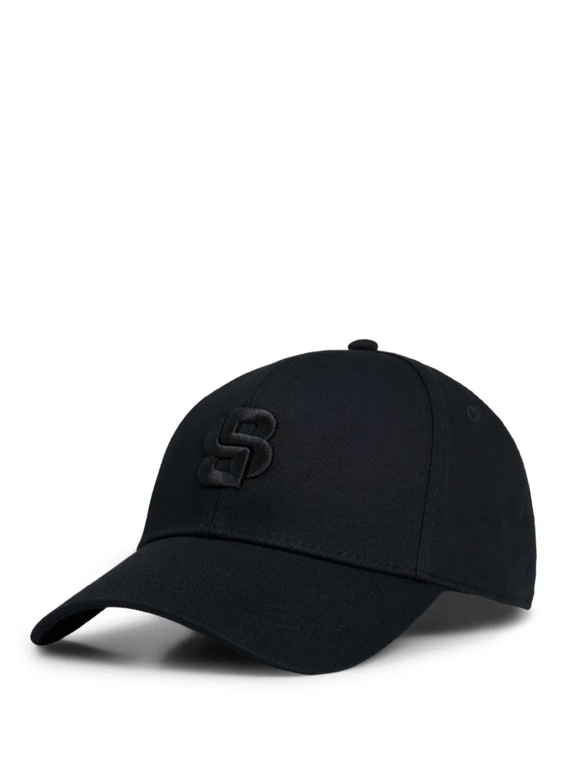 بوس Cotton-twill cap with embroidered Double B monogram