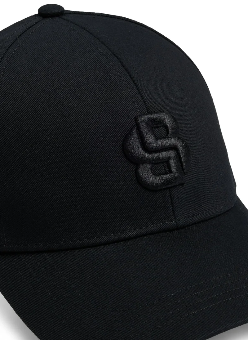 بوس Cotton-twill cap with embroidered Double B monogram