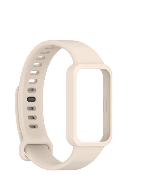Plastic Strap Compatible with Xiaomi Smart Band 9 & Redmi Band 3, Soft Comfortable Protective Case with Built-in Replacement Watch Band - Warter pieg