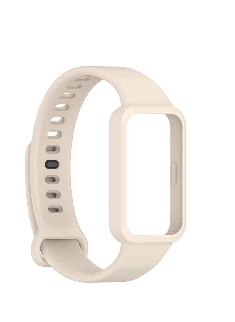 Generic - Plastic Strap Compatible with Xiaomi Smart Band 9 & Redmi Band 3, Soft Comfortable Protective Case with Built-in Replacement Watch Band - Warter pieg - Image 1