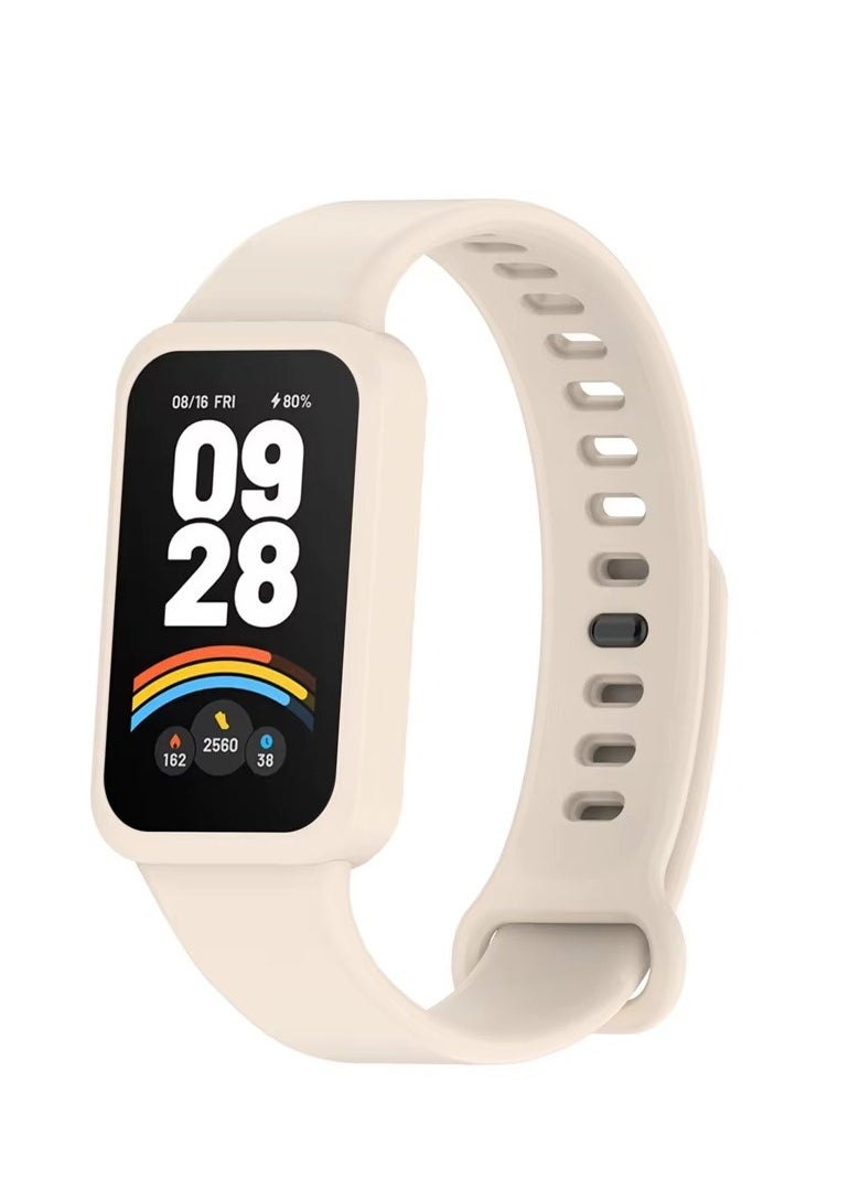 Generic - Plastic Strap Compatible with Xiaomi Smart Band 9 & Redmi Band 3, Soft Comfortable Protective Case with Built-in Replacement Watch Band - Warter pieg - Image 1