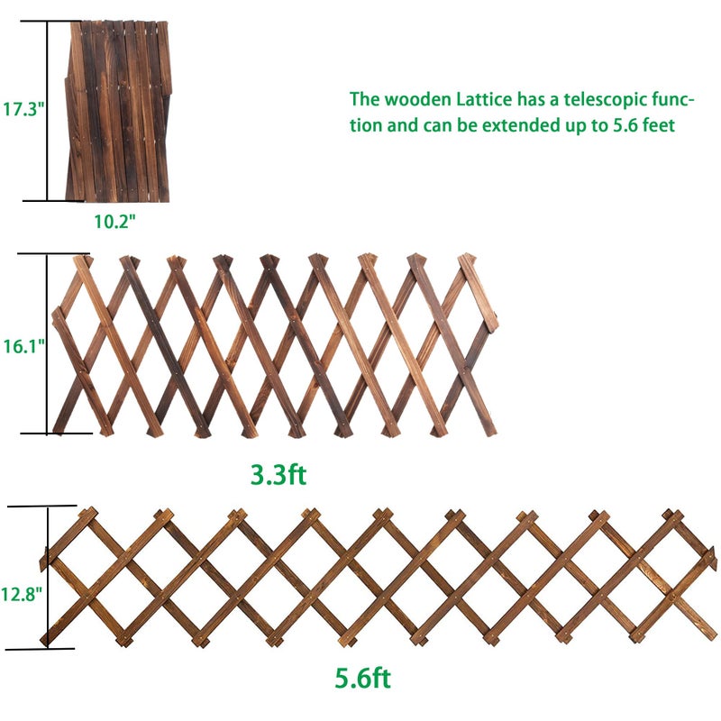 CJGQ 2Pack Expandable Wooden Lattice Wall,Plant Garden Trellis for Climbing Plants Outdoor, Plant Vertical Rack Wall Decor Indoor - Image 4