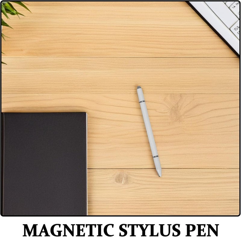 5pcs White Plastic Stylus Pen for Touch Screens – Magnetic Tablet Stylus Pencil Compatible with Major Tablets and Smartphones – High Precision Writing Pen for Business and Travel - Image 3
