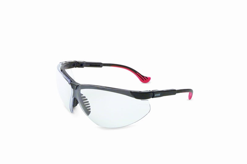Uvex by Honeywell Genesis XC Safety Glasses, Black Frame with Clear Lens & Ultra-Dura Anti-Scratch Hardcoat (S3300) - Image 1