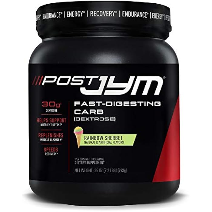 JYM Supplement Science Post JYM Carb Fast Digesting Post Workout Recovery Powder | Pure Dextrose, Glycogen Replenishment, Athletic Performance, Muscle Growth | Rainbow Sherbet 30 Servings - Image 1