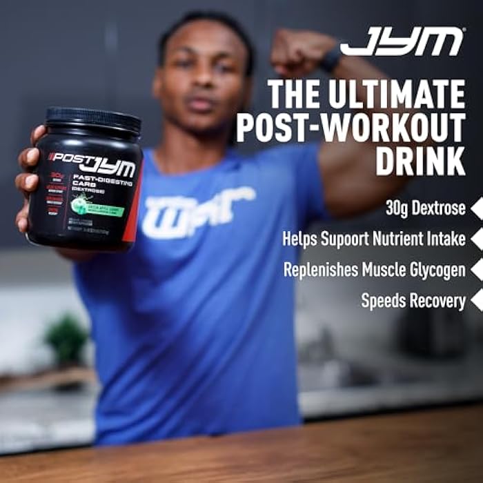 JYM Supplement Science Post JYM Carb Fast Digesting Post Workout Recovery Powder | Pure Dextrose, Glycogen Replenishment, Athletic Performance, Muscle Growth | Rainbow Sherbet 30 Servings - Image 4