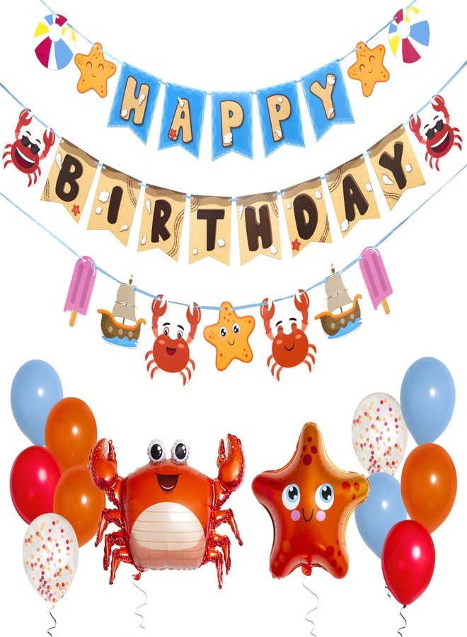 Pirese Crab Party Decorations, Crab Birthday Decor, Crab Decorations Party, Crab Feast Party Supplies | Seafood Boil Party Supplies | Crab Sign | Crab Balloon | Crab Boil Party Supplies, Seafood Party - Image 1