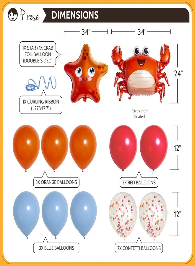 Pirese Crab Party Decorations, Crab Birthday Decor, Crab Decorations Party, Crab Feast Party Supplies | Seafood Boil Party Supplies | Crab Sign | Crab Balloon | Crab Boil Party Supplies, Seafood Party - Image 4