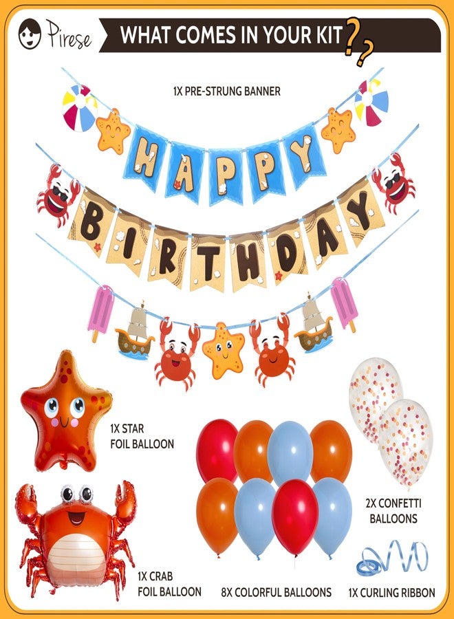 Pirese Crab Party Decorations, Crab Birthday Decor, Crab Decorations Party, Crab Feast Party Supplies | Seafood Boil Party Supplies | Crab Sign | Crab Balloon | Crab Boil Party Supplies, Seafood Party - Image 2