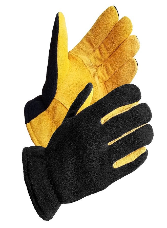 SKYDEER Men's Winter Gloves with Genuine Deerskin Suede Leather Palm – Warm 3M Thinsulate Insulated, Windproof & Flexible for Cold Weather Work, Running, Driving, Cycling, Hiking (SD5166T/L) - Image 1