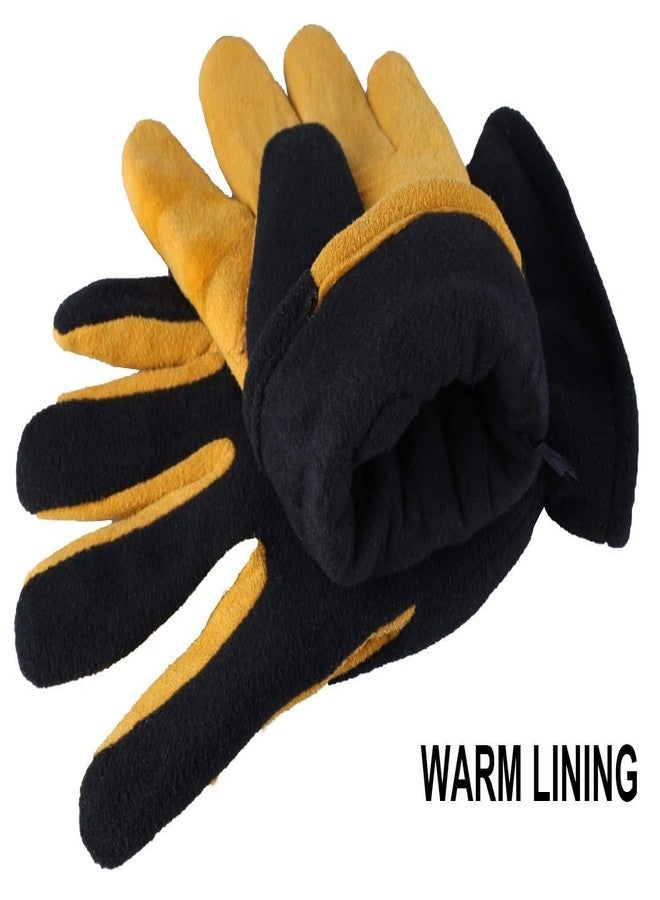 SKYDEER Men's Winter Gloves with Genuine Deerskin Suede Leather Palm – Warm 3M Thinsulate Insulated, Windproof & Flexible for Cold Weather Work, Running, Driving, Cycling, Hiking (SD5166T/L) - Image 5