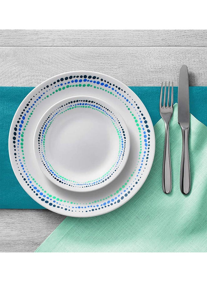 Corelle 18-Piece Chip Resistant Classic Collection Ocean Blues Dinnerware Set Service for 6 - Image 3