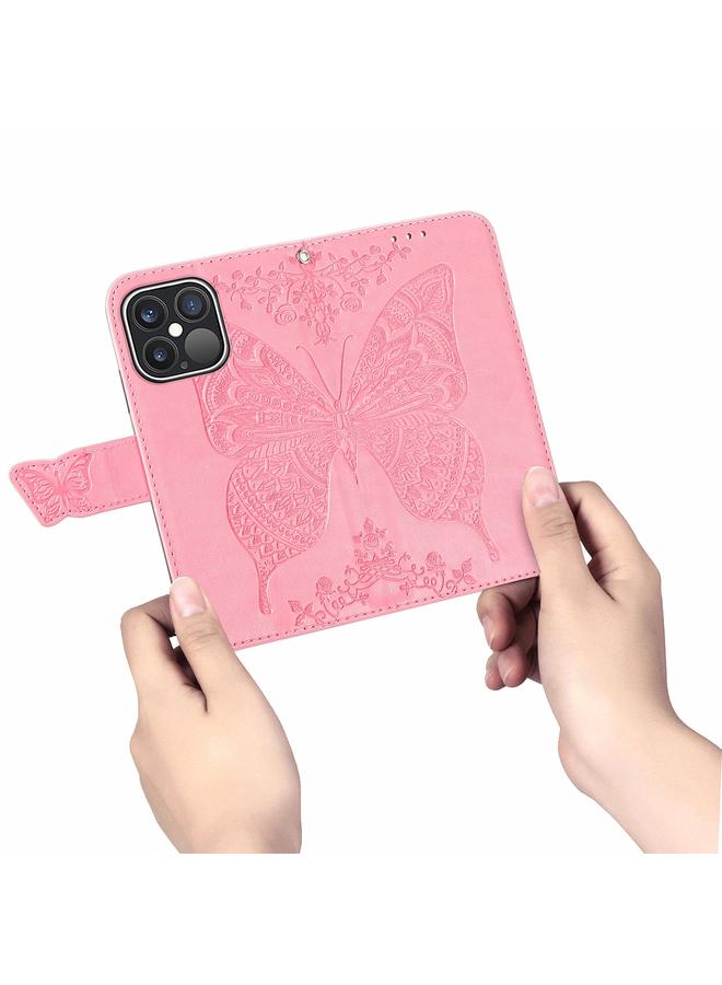 Zaboon Case For iPhone 13 Pro Max Butterfly Love Flower Embossed Horizontal Flip Leather Case with Bracket / Card Slot / Wallet / Lanyard - Image 5
